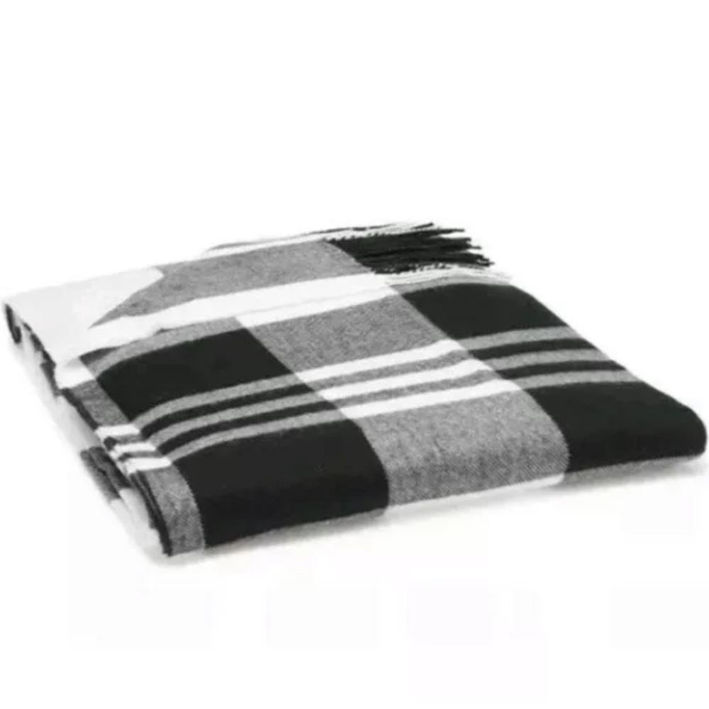 Victoria’s Secret PINK Logo Blanket Plaid Fringe Super Soft Cozy Tailgate